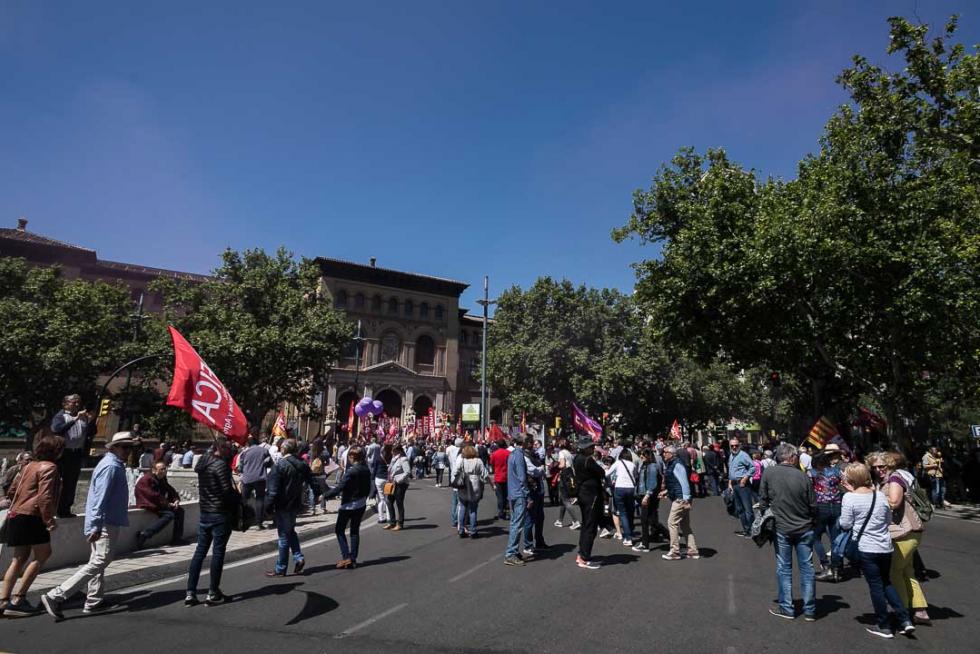 Manifestación en Zaragoza por el Día del Trabajador