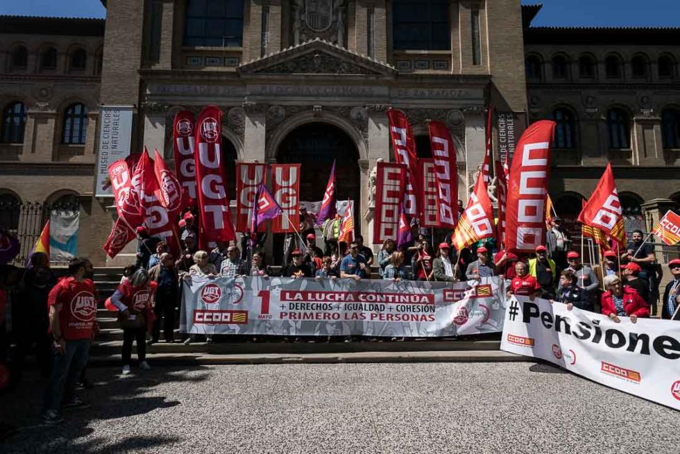 Manifestación en Zaragoza por el Día del Trabajador