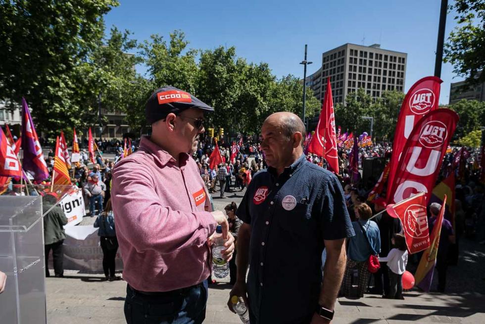 Manifestación en Zaragoza por el Día del Trabajador