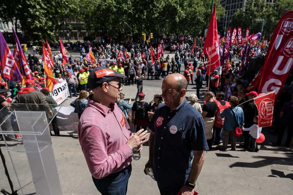Manifestación en Zaragoza por el Día del Trabajador