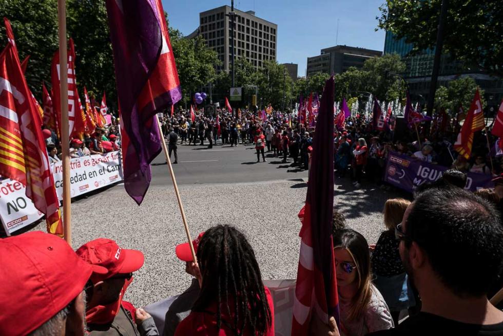Manifestación en Zaragoza por el Día del Trabajador