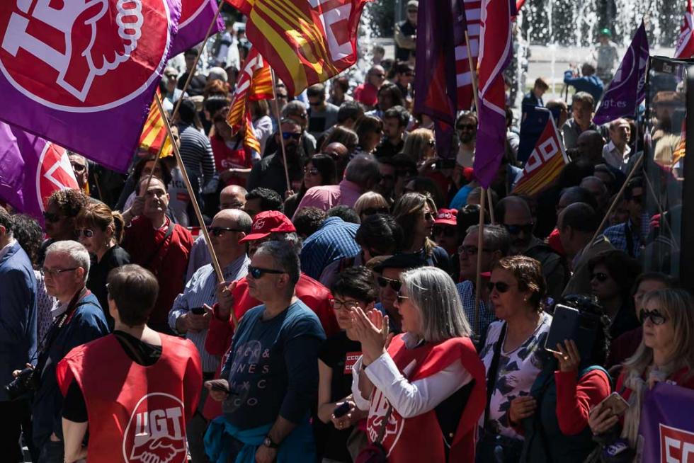 Manifestación en Zaragoza por el Día del Trabajador