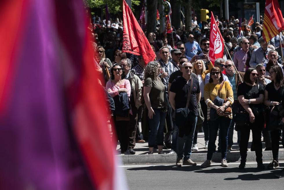Manifestación en Zaragoza por el Día del Trabajador