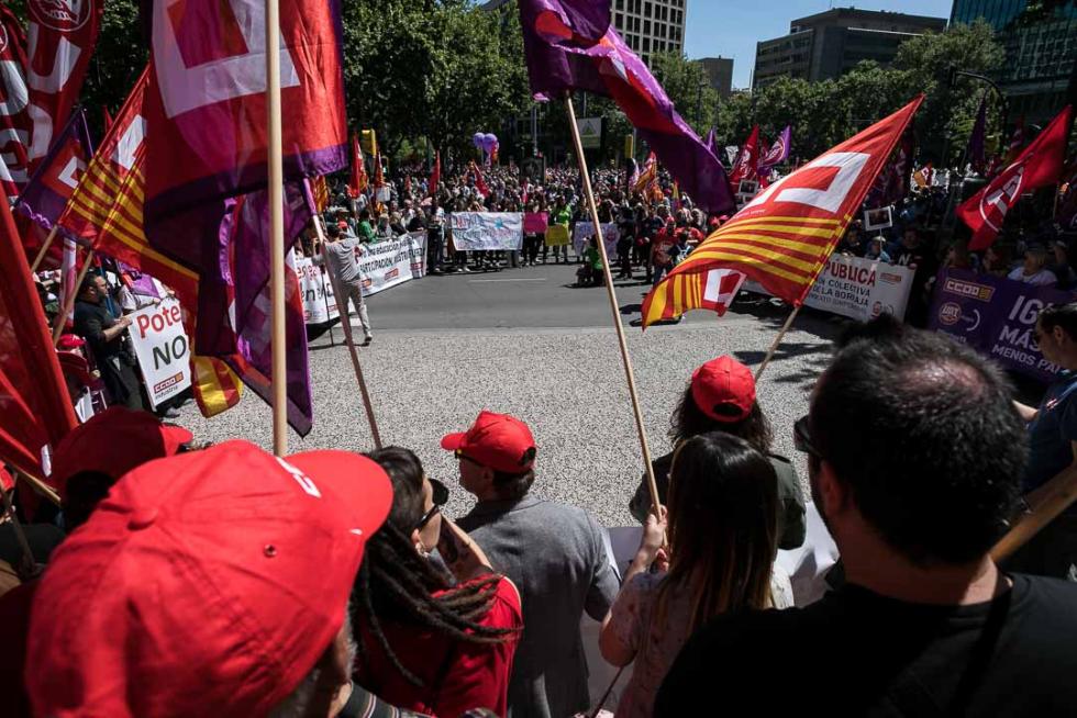 Manifestación en Zaragoza por el Día del Trabajador
