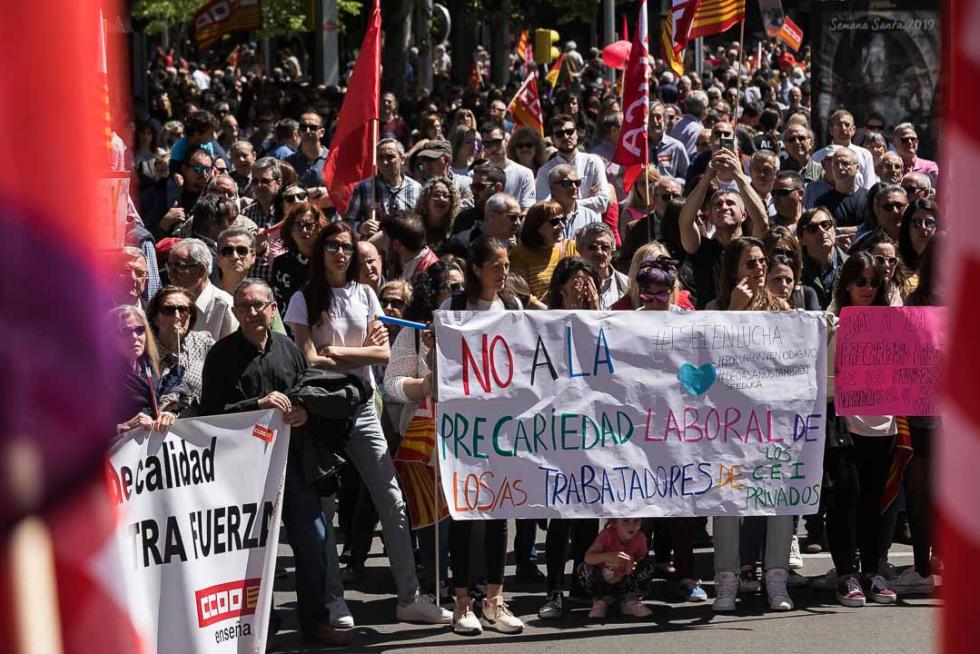 Manifestación en Zaragoza por el Día del Trabajador