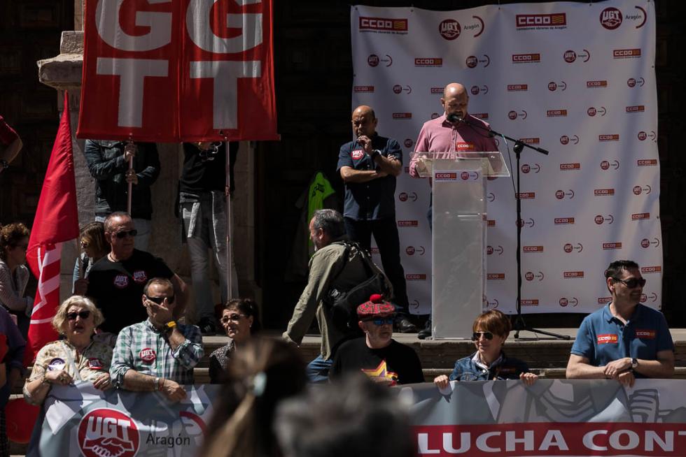 Manifestación en Zaragoza por el Día del Trabajador