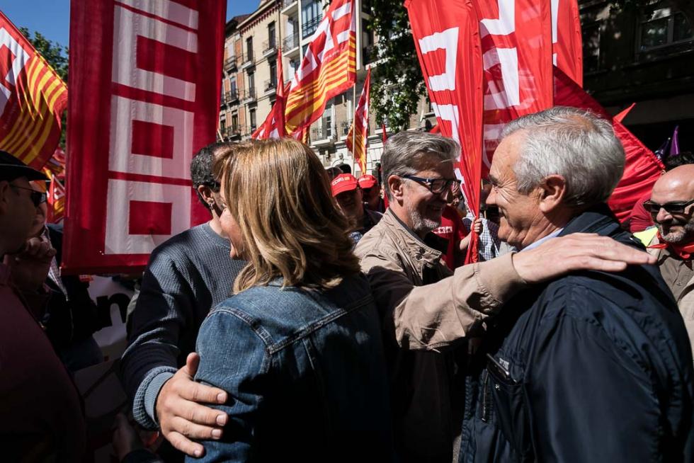 Manifestación en Zaragoza por el Día del Trabajador