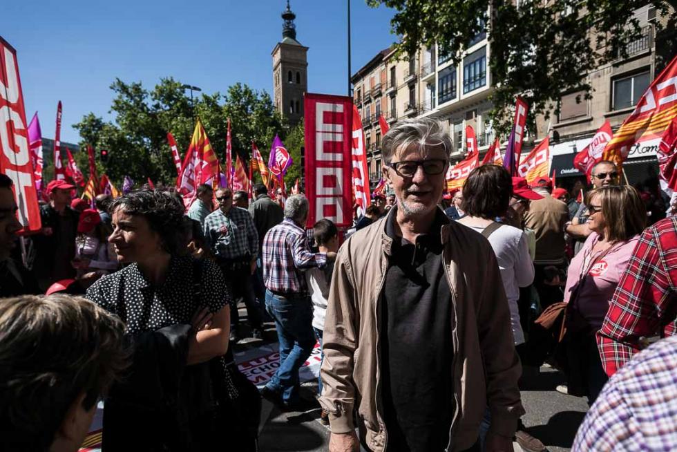 Manifestación en Zaragoza por el Día del Trabajador