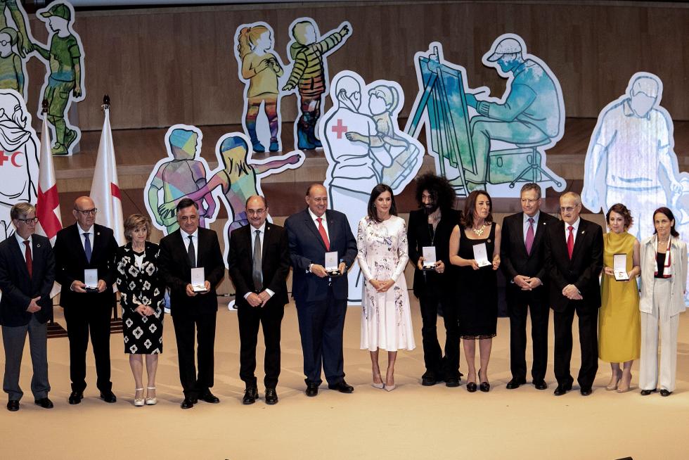 La reina Letizia preside en Zaragoza el acto central del Día Mundial de la Cruz Roja.