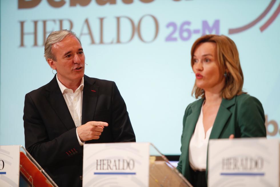 Jorge Azcón y Pilar Alegría.