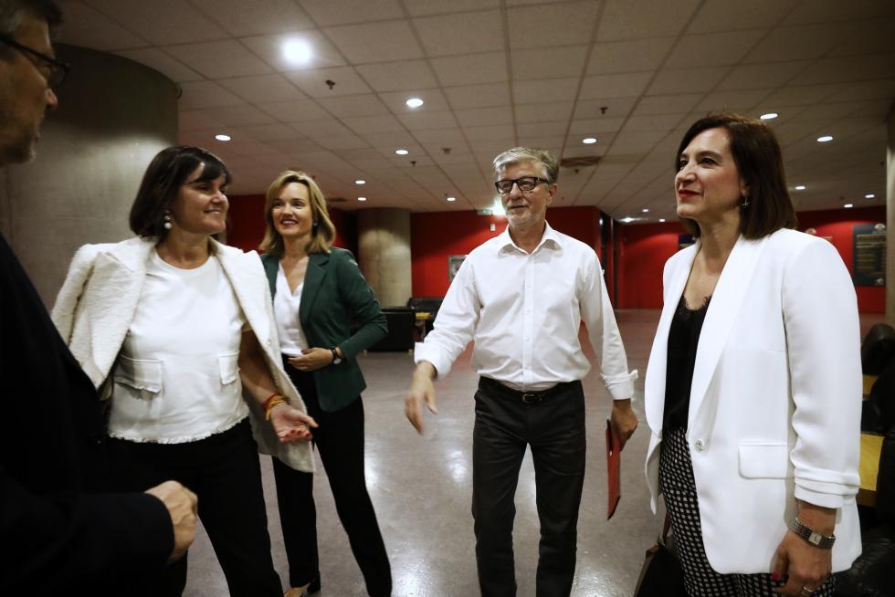 Minutos antes del inicio del debate electoral para la Alcaldía de Zaragoza.
