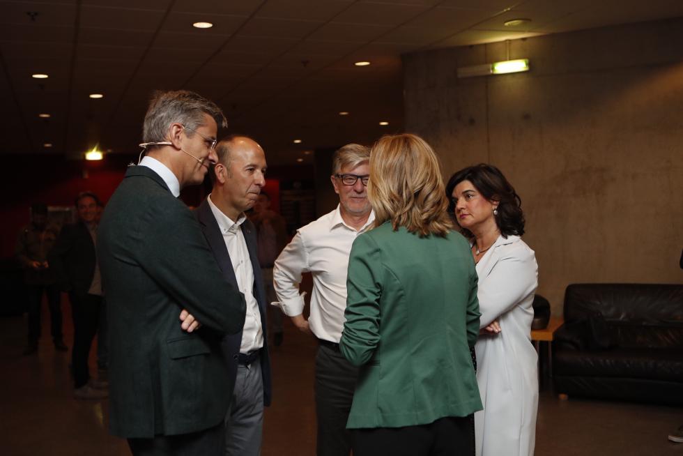 Minutos previos antes del debate municipal de Heraldo de Aragón.