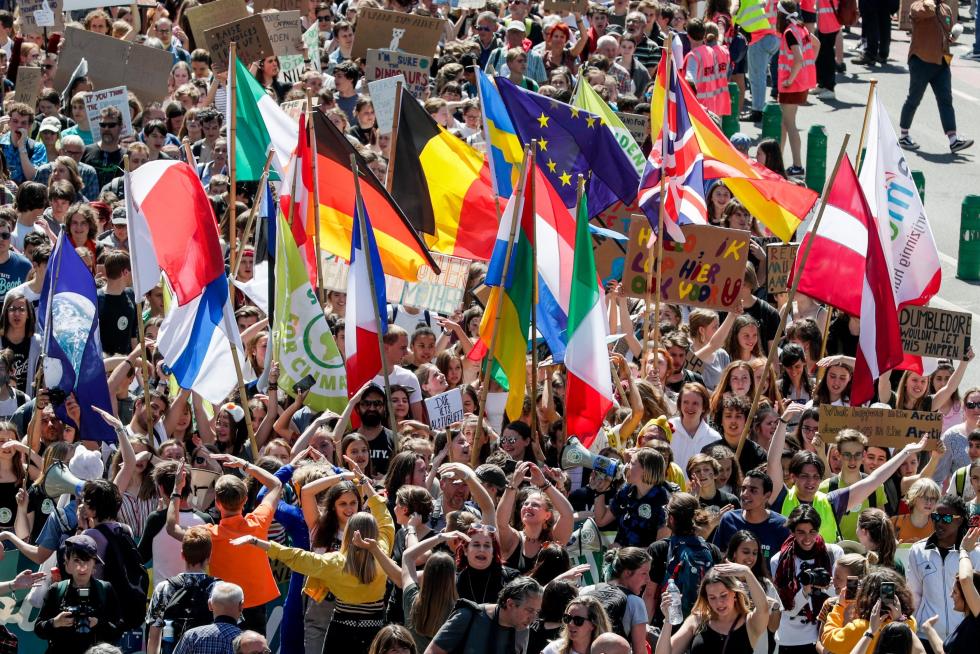 Manifestaciones contra el cambio climático en Bélgica.