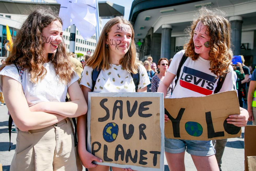 Manifestaciones contra el cambio climático en Bélgica.