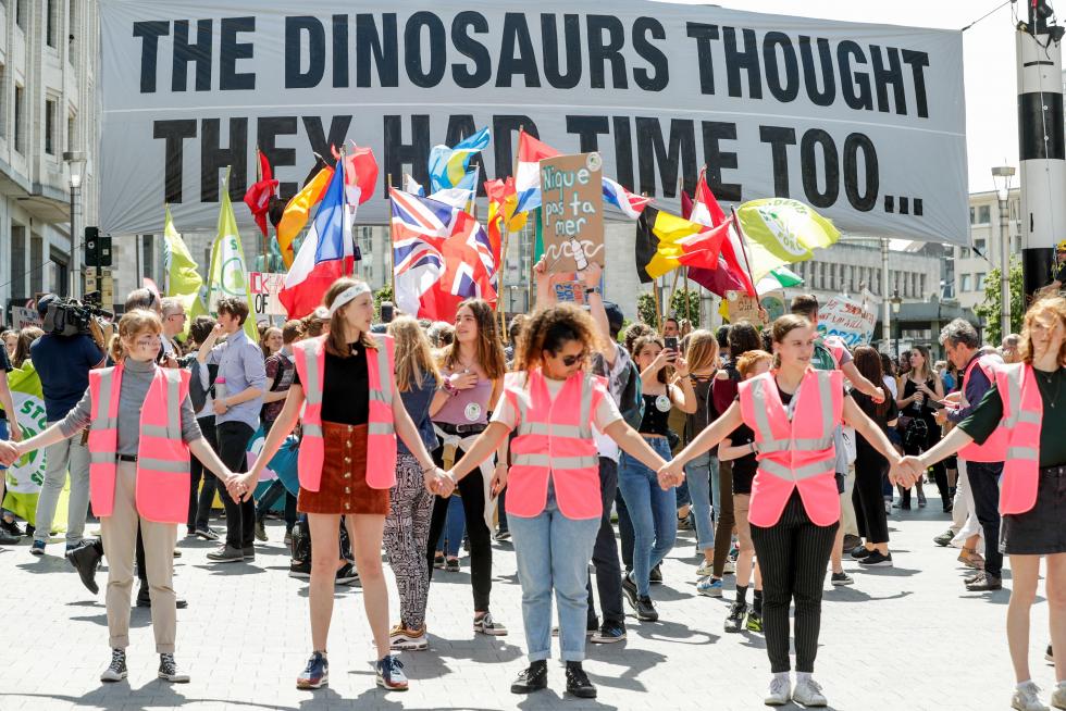 Manifestaciones contra el cambio climático en Bélgica.
