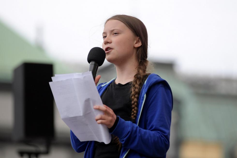 Manifestaciones contra el cambio climático en Suecia, con la joven activista Greta Thunberg.