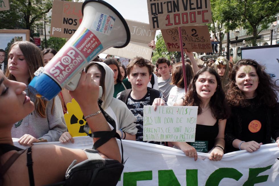 Manifestaciones contra el cambio climático en Francia.