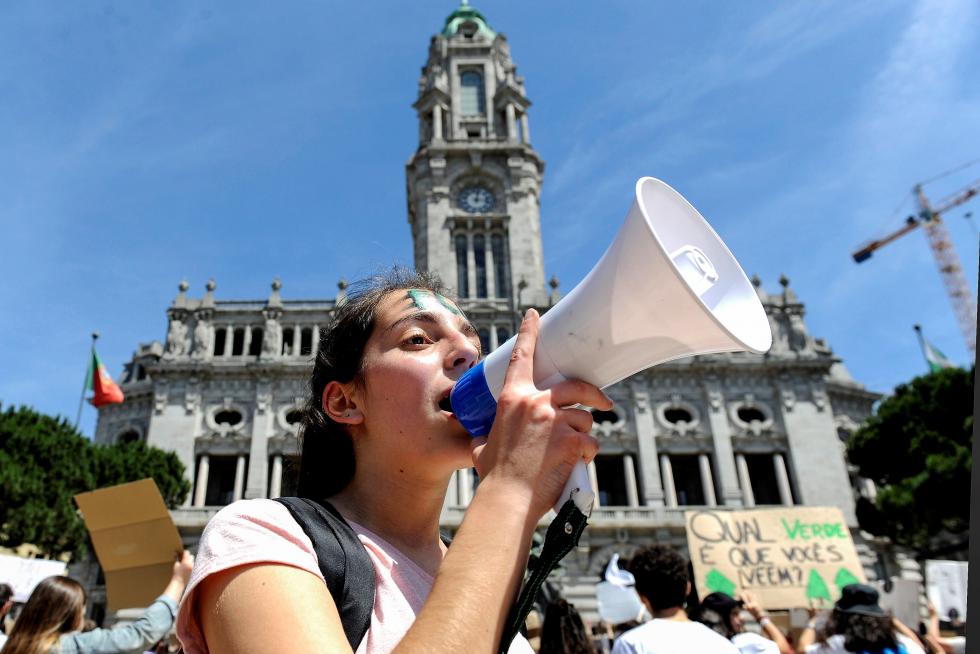 Manifestaciones contra el cambio climático en Portugal.