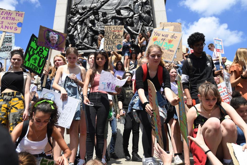 Manifestaciones contra el cambio climático en Reino Unido.