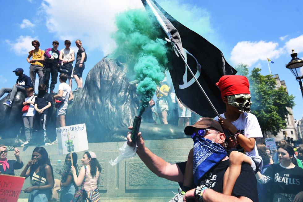 Manifestaciones contra el cambio climático en Reino Unido.