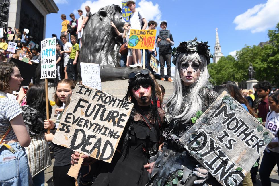 Manifestaciones contra el cambio climático en Reino Unido.