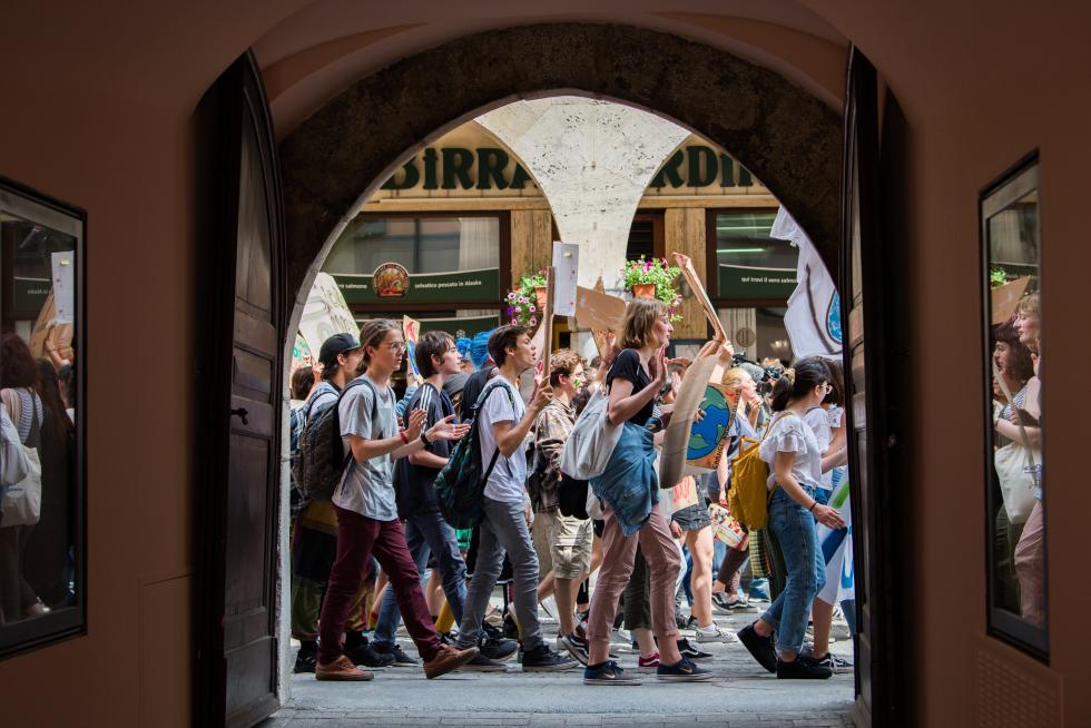 Manifestaciones contra el cambio climático en Suiza.
