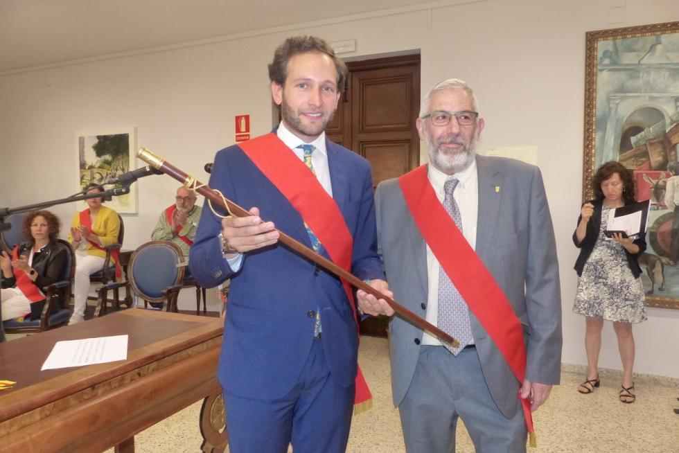 Isaac Claver, alcalde de Monzón, junto a Adelardo Sanchís