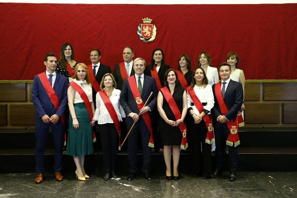 Nueva corporación municipal de Zaragoza.