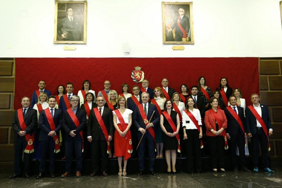 Nueva corporación municipal de Zaragoza.
