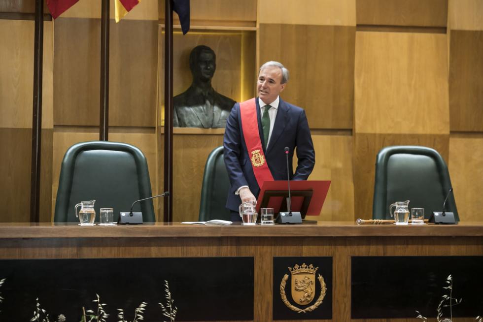 Imágenes del pleno de investidura en Zaragoza 2019
