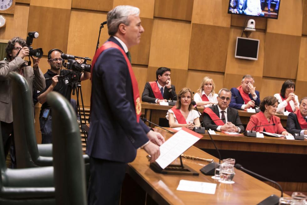 Imágenes del pleno de investidura en Zaragoza 2019