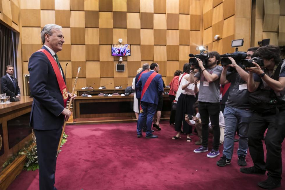 Imágenes del pleno de investidura en Zaragoza 2019
