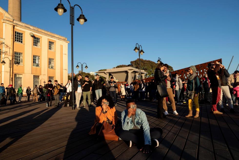AME2822. MERLO (ARGENTINA), 02/07/2019.-El sol cubierto por la luna durante el eclipse solar total, este martes en la ciudad de Merlo, San Luis (Argentina). EFE/Nicolas Aguilera Eclipse solar total 2019