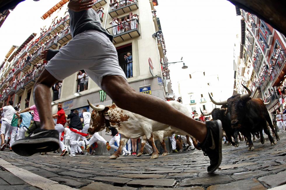 Los toros de la ganadería gaditana de Cebada Gago han protagonizado un encierro rápido