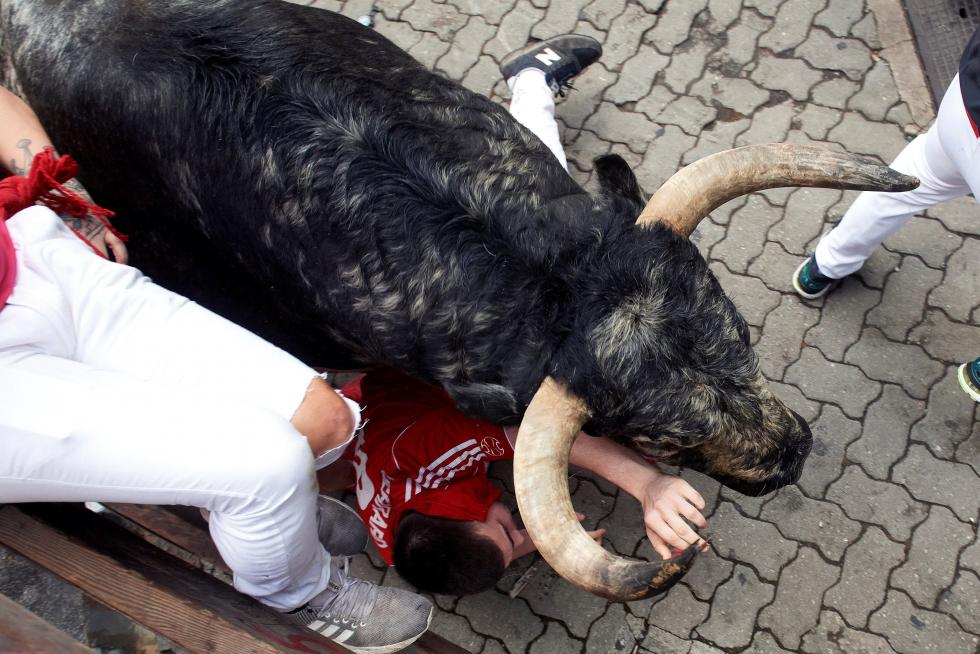 Los toros de la ganadería gaditana de Cebada Gago han protagonizado un encierro rápido
