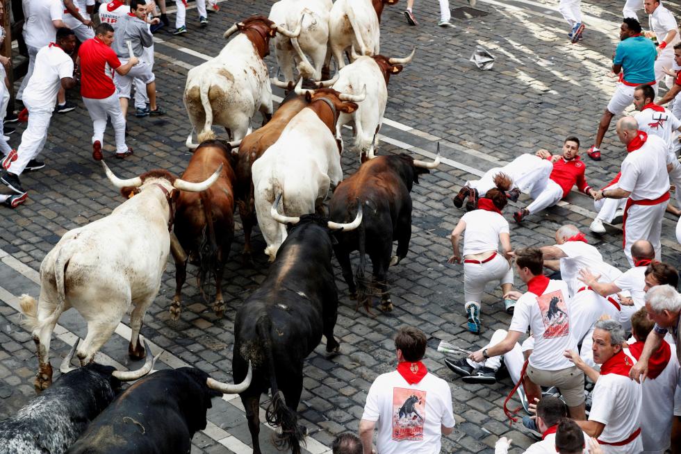 Los toros de la ganadería gaditana de Cebada Gago han protagonizado un encierro rápido