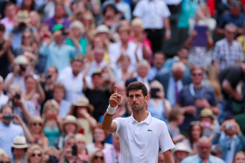 Final de Wimbledon entre Federer y Djokovic.
