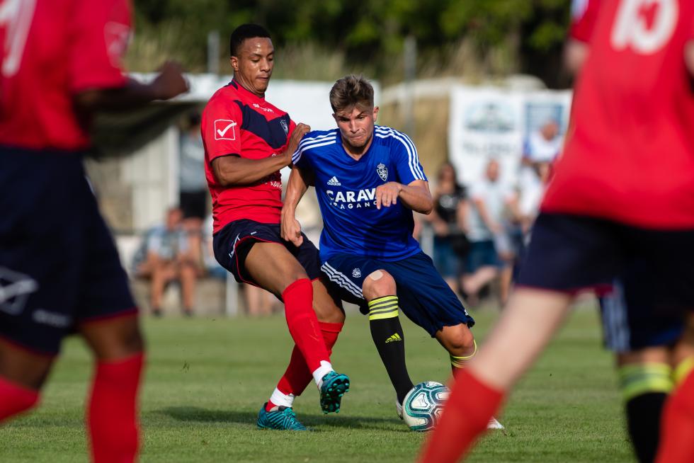 during the Spanish League football match between SD Huesca and SD Eibar at the El Alcoraz stadium in Huesca on April 23, 2019.