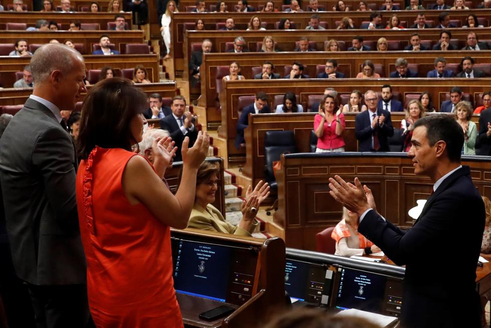 Debate de investidura del que podría salir el primer Gobierno de coalición de la democracia.