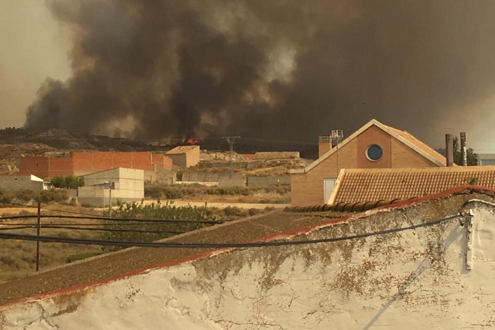 Incendio en la Sierra de Alcubierre