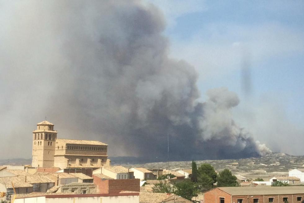 Incendio en la Sierra de Alcubierre.