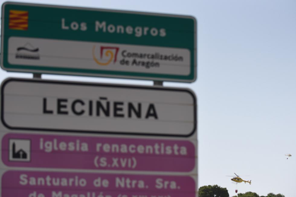 El incendio de la sierra de Alcubierre, entre Leciñena y Perdiguera, ha quemado 1.200 hectáreas