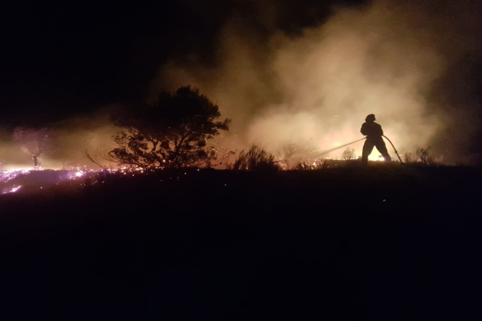 El fuego afecta a los términos de Leciñena y Perdiguera.