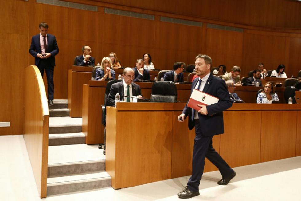 Comparecencia de Soro en la segunda sesión de investidura de Lambán.