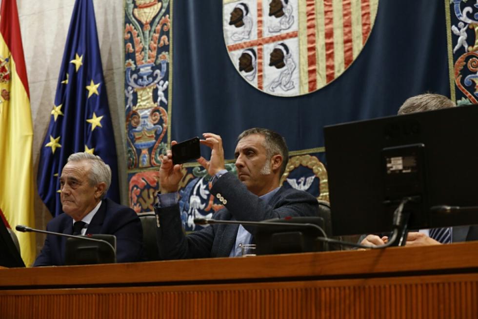 Segunda sesión del debate de investidura de Lambán en las Cortes de Aragón.