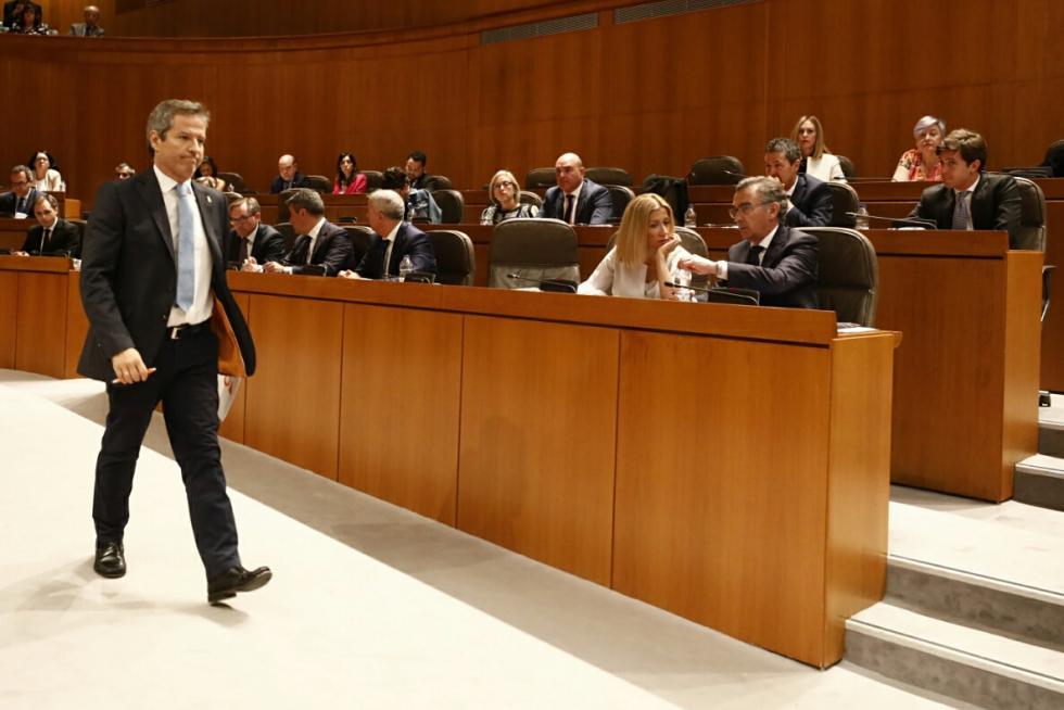 Segunda sesión del debate de investidura de Lambán en las Cortes de Aragón.