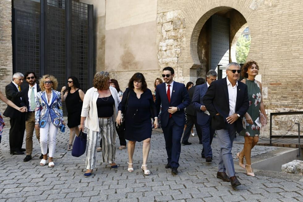 Toma de posesión de Javie Lambán como presidente de Aragón en el palacio de la Aljafería