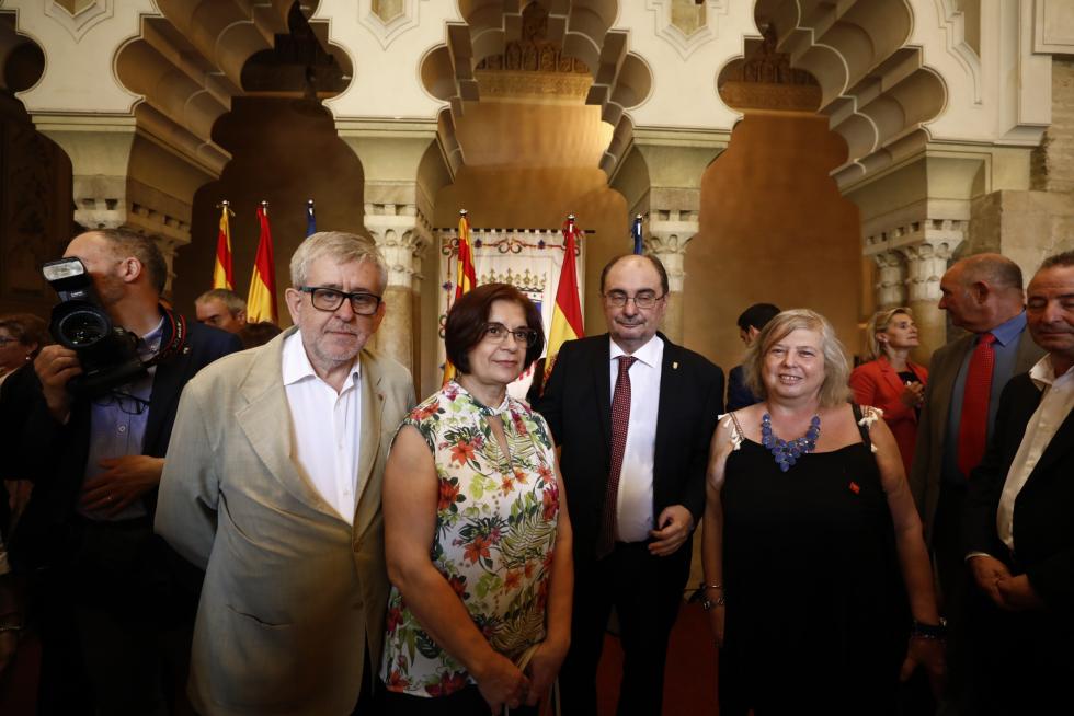 Toma de posesión de Javier Lambán como presidente de Aragón en el palacio de la Aljafería.