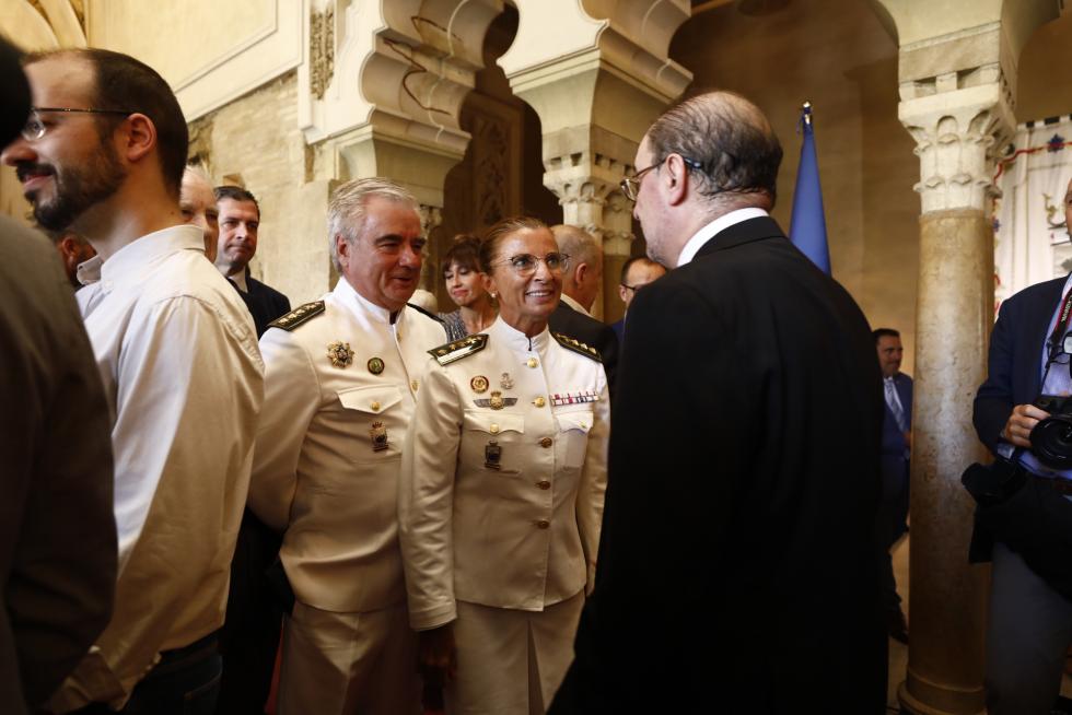Toma de posesión de Javier Lambán como presidente de Aragón en el palacio de la Aljafería.