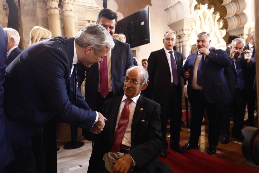 Toma de posesión de Javier Lambán como presidente de Aragón en el palacio de la Aljafería.